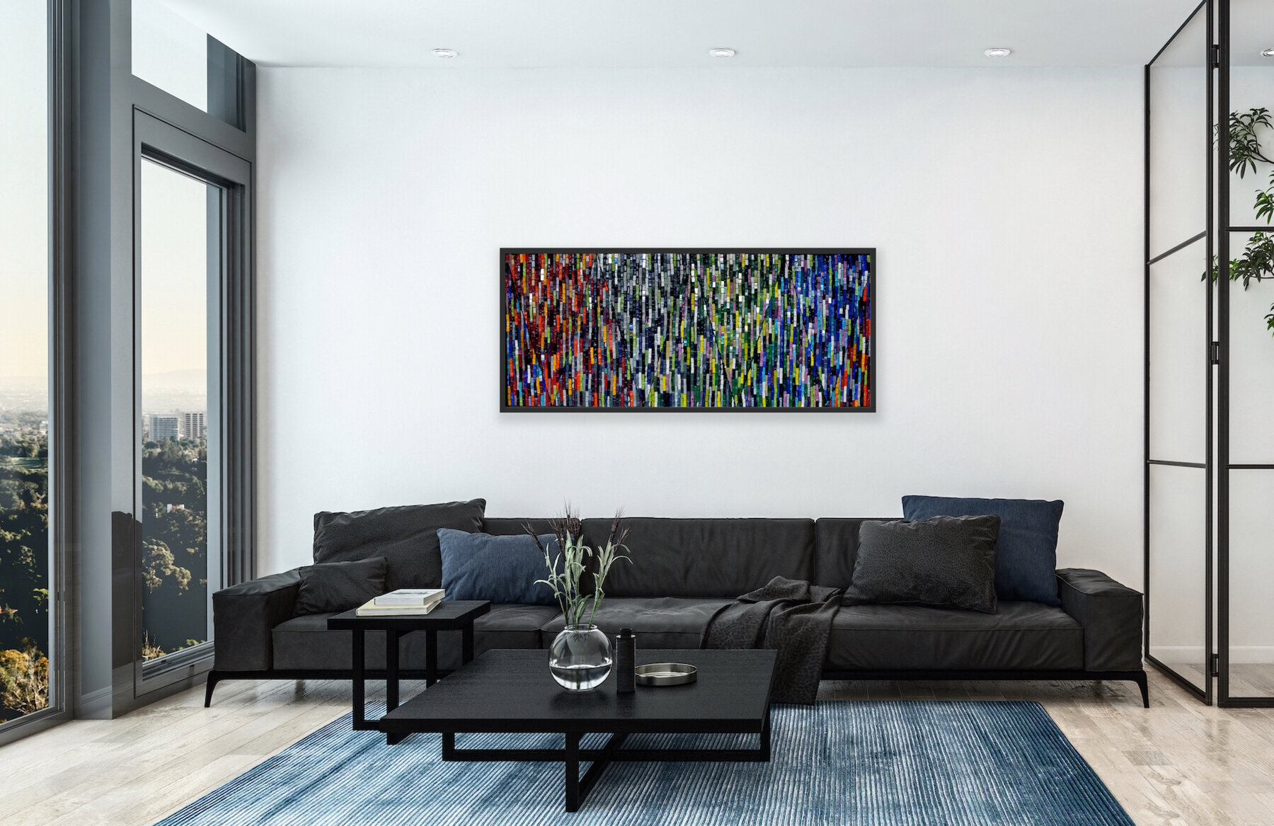 Contemporary glass mosaic art “The 4 Elements” — Brit Hammer